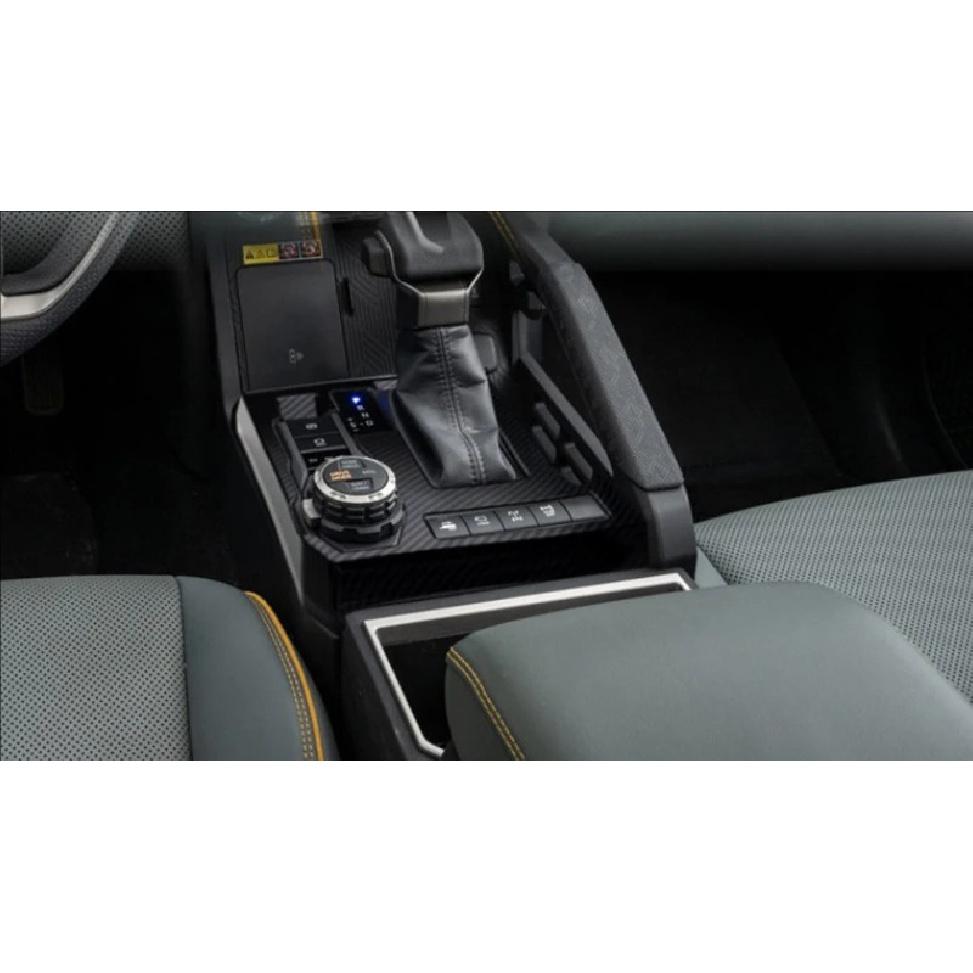 For Toyota 4Runner 2025 2026 Car Accessories Carbon Fiber Style Gear Shift Panel Center Console Cover Trim Frame