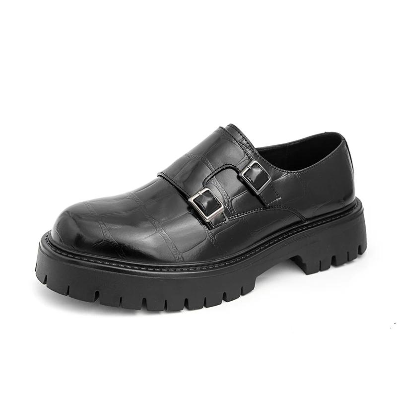 

Мужская обувь Толстая подошва Круглый носок Повседневная Модная Формальная обувь Мужская 46