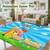 Crystal Velvet Square Rug Custom NameEl Payaso Plim Plim Pattern Non Slip Home Floor Decor Rug