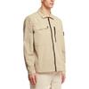 Stone Island SS24 Supima Cotton Solid Color One-Sided Zipper Chest Pocket Logo Jacket Men Jacket Beige 801510210-V0095