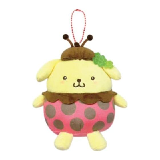 Hatayama Shoji Sanrio Mascot Pouch Small Kimono Pompompurin Ladybug Plush Pouch Mini Pouch Accessory Case Character Pouch Approx. Total Length 13cm