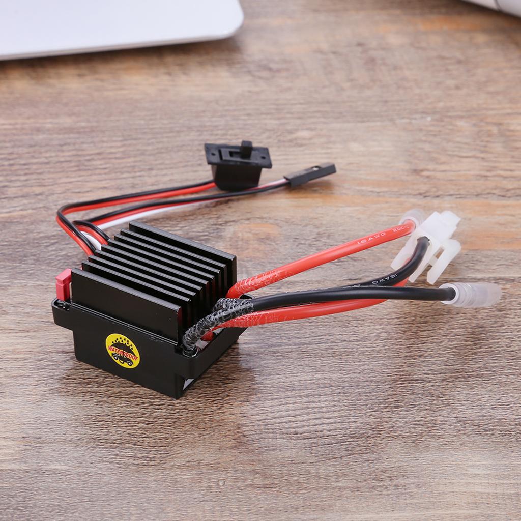 For 1/10 RC Cars Truck Waterproof Welding Wire Motor Alloy Brushed ESC Combo Kits for Children Playing Christmas Gift