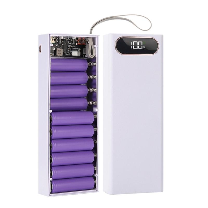 22.5W Fast Charging Detachable 20Slot 18650 Battery Holder Box NonWelding Required Plastic Case For DIY Projects