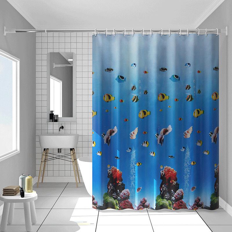 Yipan Undersea World No-Punch Shower Curtain