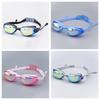 UV Anti-Fog Electroplating Swimming Goggles with Surf Ear Plugs - Waterproof Pool Swim Eyewear