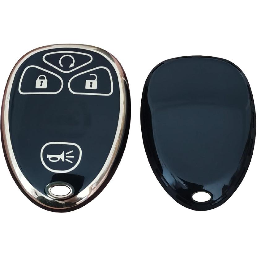 for Chevrolet Key Fob Cover Keyless Remote Smart Key Fob Shell with Keychain Fit for Chevy Suburban Tahoe Traverse Buick Enclave Cadillac Escalade