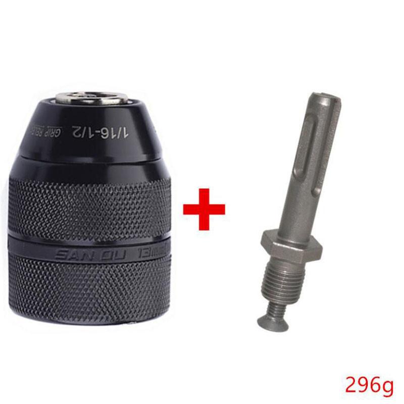 Keyless Hand Drill Chuck Mount Rust-resistant Tool 1.5~13mm Self-tighten Labor-saving Drill Chuck Replacement