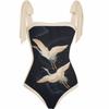 2024 European & American One-Shoulder Backless Maxi Bikini Dress with Sun Protection