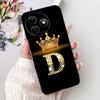 For ITEL S24 Fashion New Crown Letter Phone Case For Itel S24 S667LN Black Silicone Soft TPU Cases