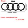 Logo 4 Anelli ABS Griglia Anteriore Auto Emblema Cofano Adesivo Badge Bagagliaio Posteriore Valvola Per Audi A3 A4 B8 8P A5 A6 A7 A8 Q2 Q3 Q5 Q7 Sline