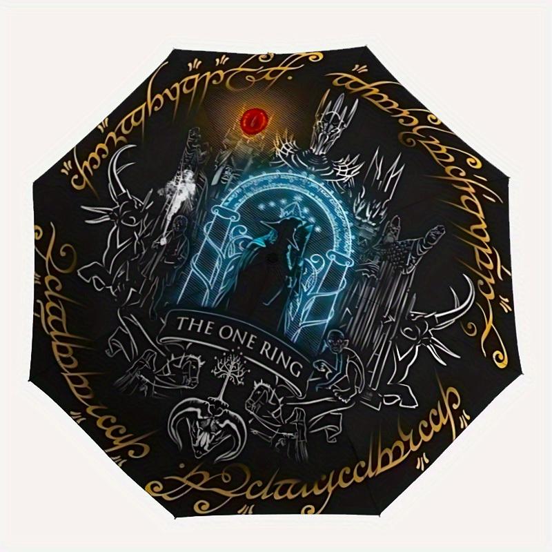 

1pc The Lord of the Rings Automatic Opening/closing Umbrella, Foldable Sunshade, Perfect Gift for Friends, Durable Plastic Handle yy250808064