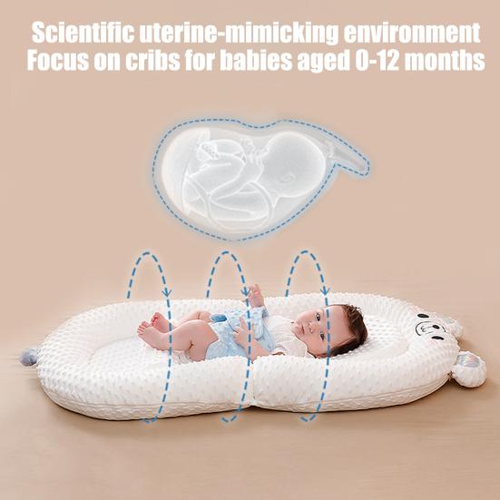 Portable Baby Lounger Adjustable Support Pad Foldable Base Baby Crib Lightweight