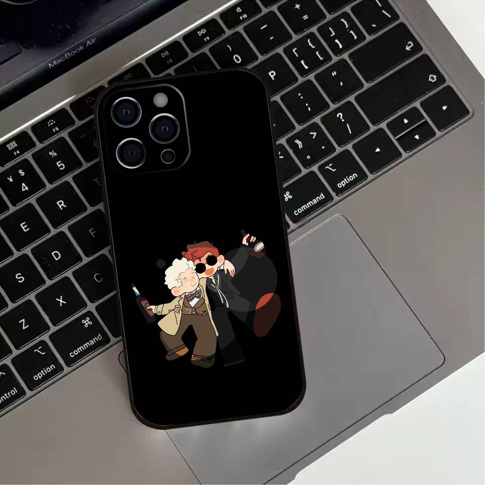 

G-Good C-Cartoon O-Omens Phone Case For iPhone 17,16,15,14,13,12,11 Plus,Pro Max,XS,Soft Silicone Black Cover iPhone12PRO