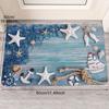 1Pcs Anti Fatigue Kitchen Rugs, Ocean Beach Shell Print Waterproof Non-Slip Thick Cushioned Kitchen Mat Heavy Duty Comfort Standing Mat for Kitchen