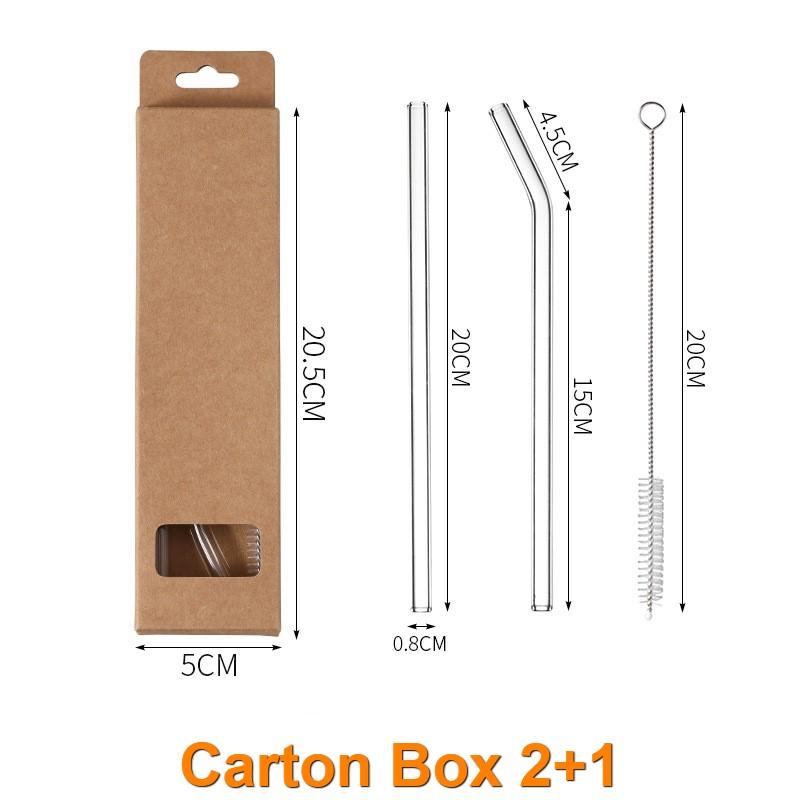 3282 High Borosilicate Glass Straws Eco Friendly Reusable Drinking Straw for Cocktails Bar Accessories Straws with Brushes