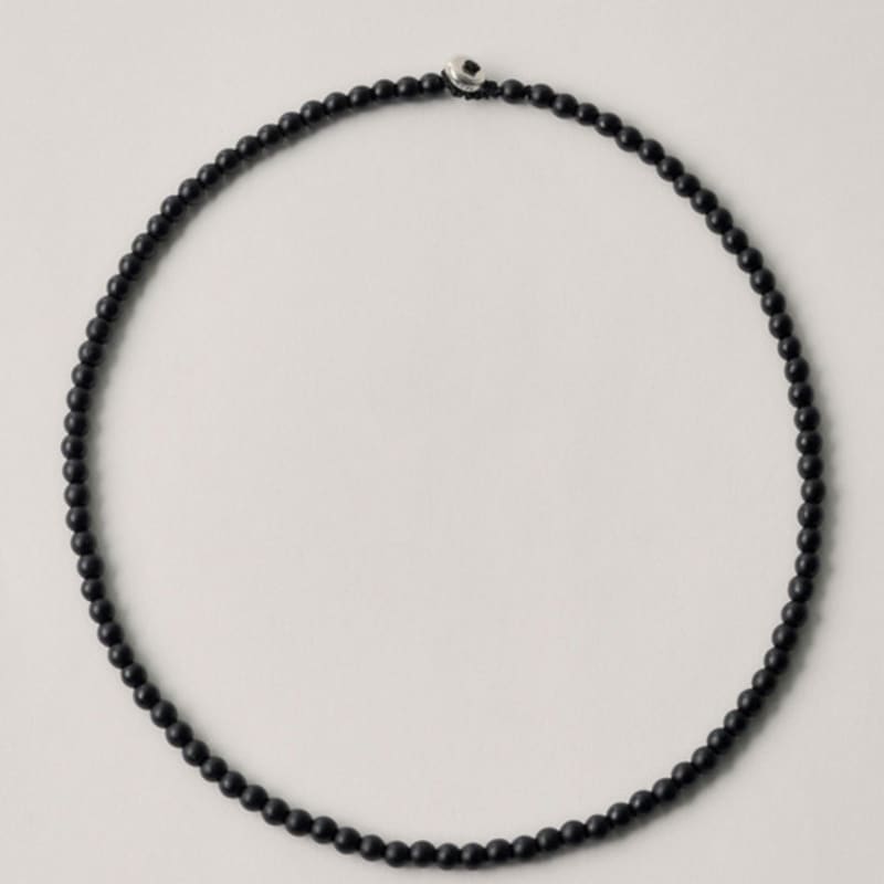 

Намисто-комір KODO з бісеру(Метт Блек) Matt Silver