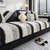 New Chenille Sofa Covers Black White Stripe Sofa Cushion Home Decor Armchair Towel Furniture Seat Cover Sofa Mat for Living Room