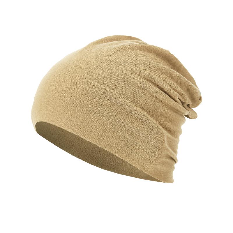 All-Season Knit Pile Hats: Solid Color, Double-Layer, Versatile Beanies for Comfort and Style