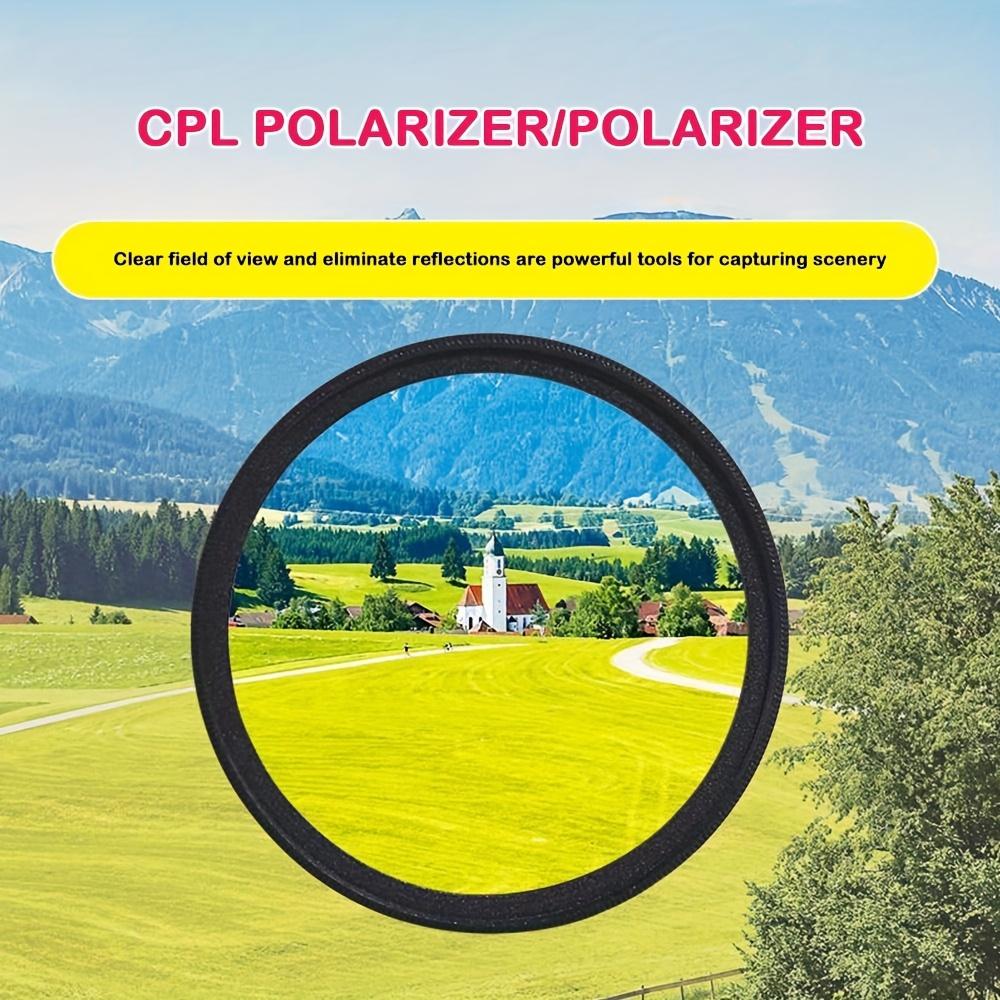 52mm Clip-On Cpl Phone Camera Lens Filter, Ultra-Thin Circular Polarizing Filter, Enhances Color Saturation, Reduces Glare
