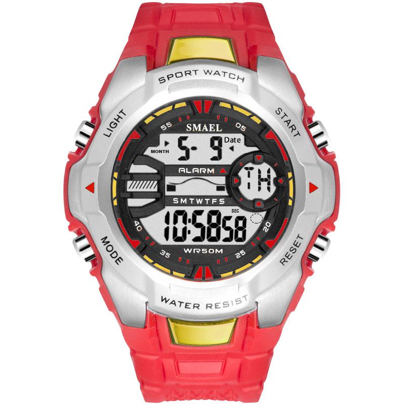 SMAEL 1340 Fashion New Design Men Digital Watch Rubber Strap Water Resistant Superior Multi Function Date Sports Wristwatch