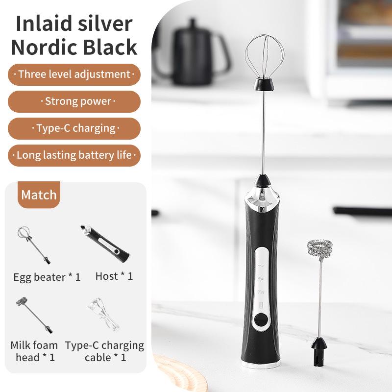 Electric Milk Frother & Mini Mixer for Protein Shakes and Coffee Foam