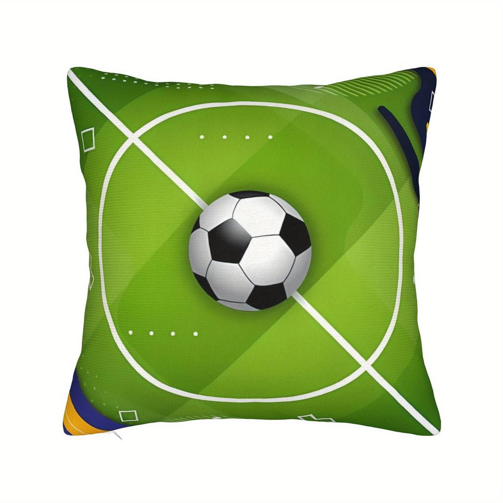 Football Field Sofa Cushion Cover Simulated Lawn Texture Throw Pillow Case Perfect for Sofa Game Room Decor