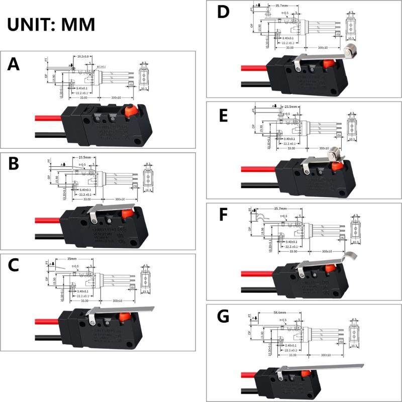 Dustproof Oil Resistant Small Travel Limit Switches Waterproof 2 Wire Normally Closed Designs Positioning for Machinery