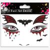 Glitter Face Art Stickers, Self-Adhesive Face Decor Decals for Halloween, Carnival, Festival and Party Makeup