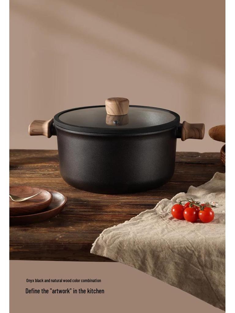 Universal Titanium Non-Stick Stockpot: Steaming & Stewing Pot for Induction & Gas Stoves
