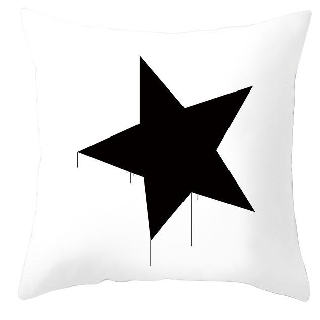 

Новая простая черно-белая однотонная наволочка геометрический чехол для подушки для дома 45 * 45Cm (without pillow core)