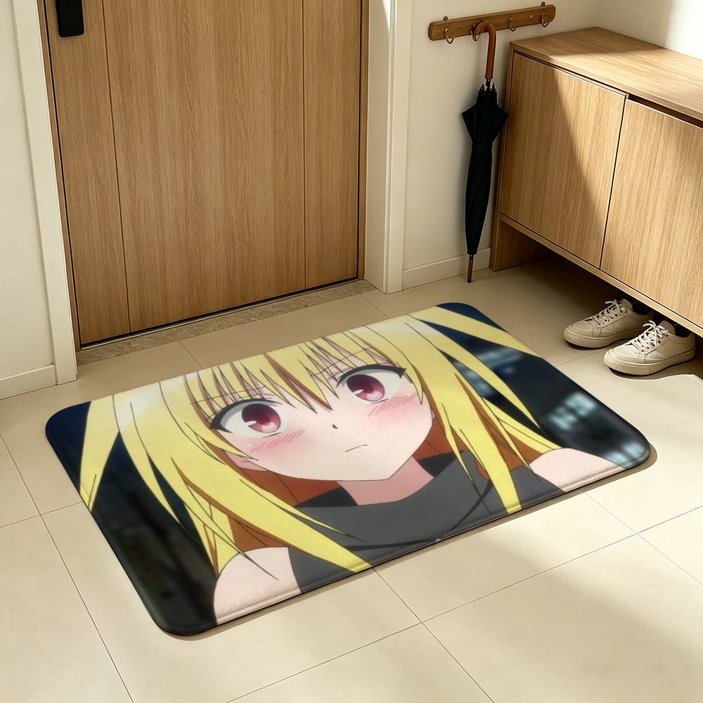 To Love Ru Golden Darkness Yami Shower Room Absorbent Small Floor Mat Soft Comfortable Decorative Foot Mat