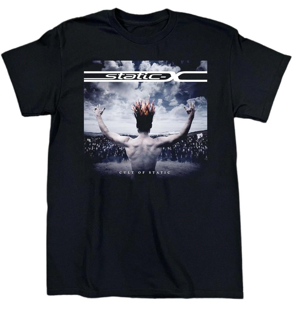 Static X Band Cult of Static Хлопковая черная футболка унисекс всех размеров S
