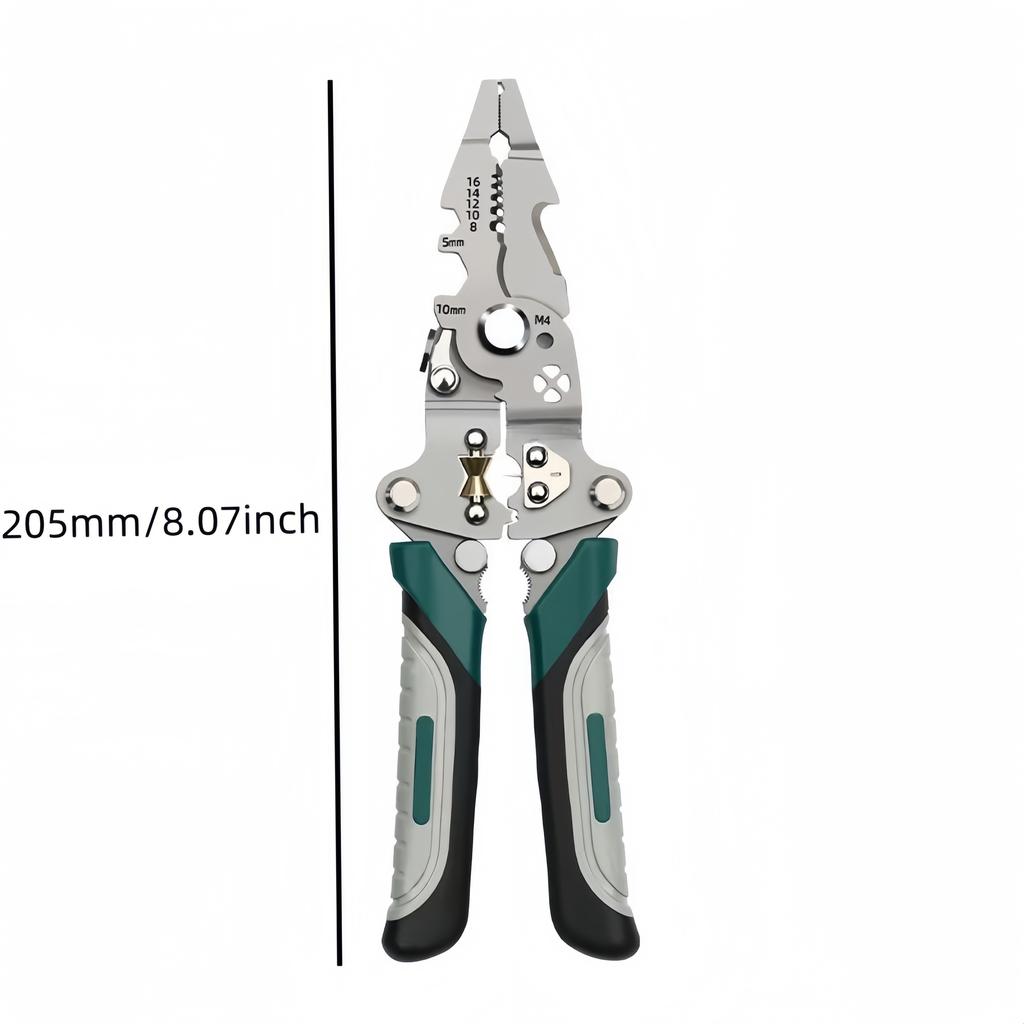 Multifunctional Foldable Wire Strippers: Special Wire Strippers for Electricians, Can Strip Wires, Cut Wires, Twist Water Pipes, Crimp Terminals