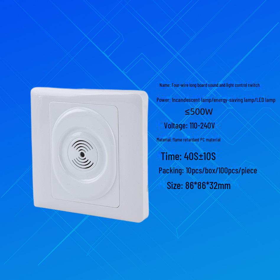 

86 Type Four-Wire Sound & Light Controlled Delay Switch for LED & High Power Lights Ultra-thin