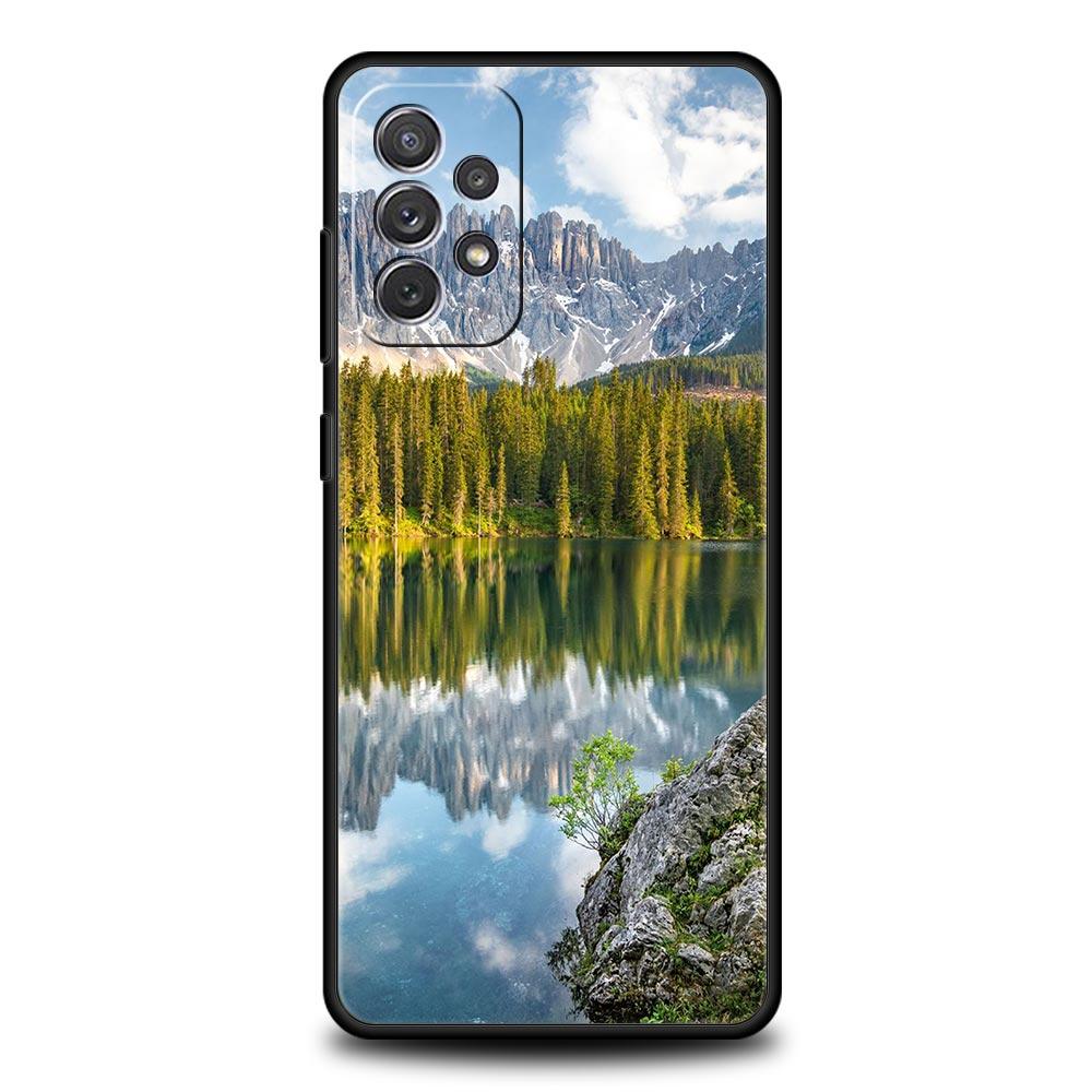 

Forest Beach Sunrise Nature Phone Case for Samsung Galaxy A51 A71 A21S A12 A11 A31 A52 A41 A32 A23 A33 A53 A73 A03S A13 5G Cover Samsung A71