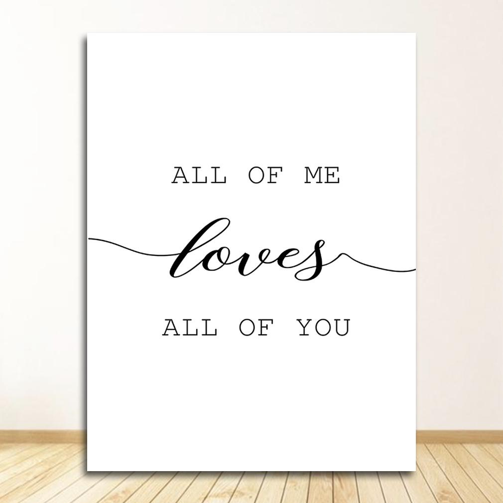 Simple Art Posters Home Decor Letters Print Canvas Painting Wall Art Fresh Minimalist for Living Room Picture