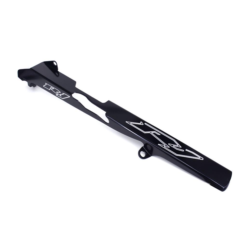 Motorcycle Black Aluminum Chains Guard Cover Shield Guide For YAMAHA R1