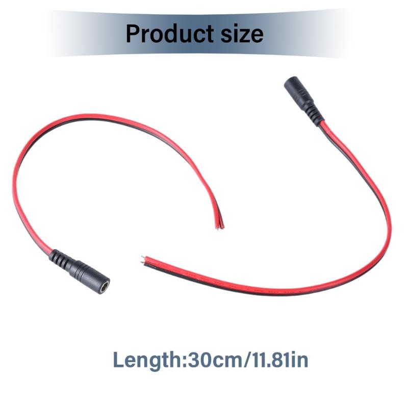 Kabel 18AWG DC5.5x2.1mm Przewód 5.5x2.1 Złącza Męskie/Żeńskie Przewód Adapterowy Linia do Światła LED Kamery Monitoringu