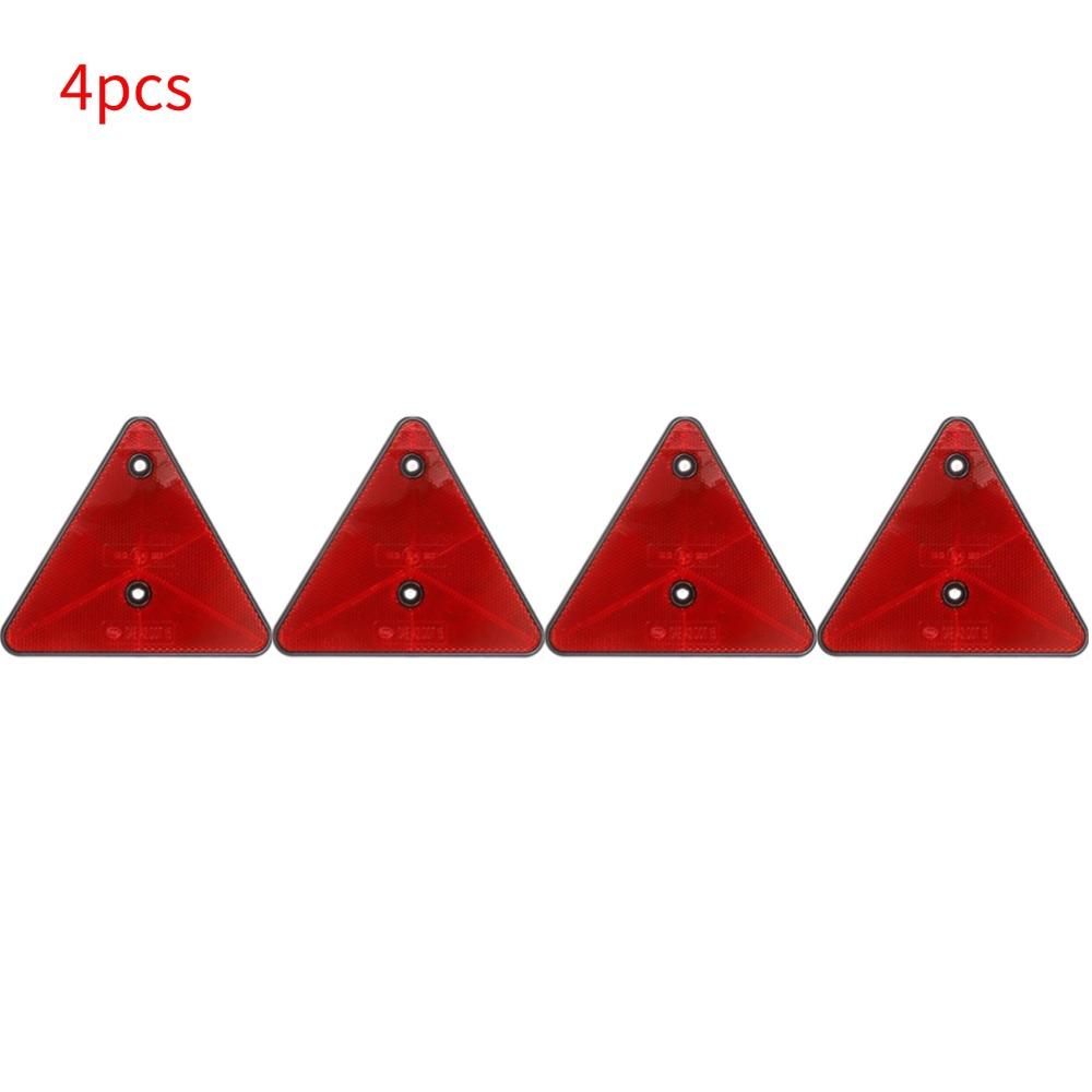 Red Triangle Reflectors Rear Reflectors Safety Warning For Trailer Bike Motorcycle Truck Boat  Safety Reflectors Car Accessories