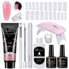 11Pcs Professional Nail Extension Kit With 15Ml ABS Gel For Long Lasting Manicure