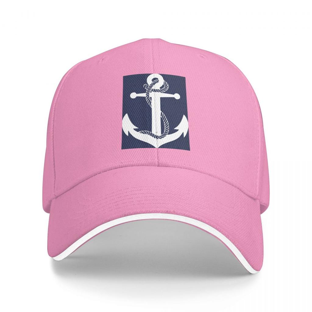 Unisex Baseball Hats Anchor Nautical White And Navy Outdoor Streetwear Summer Sports Baseball Caps Hip Hop Cap Casquette Hats