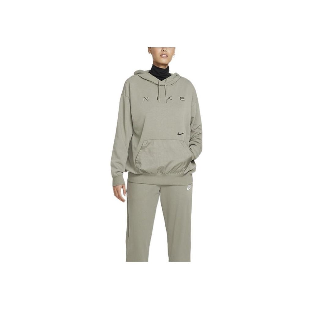 Nike Solid Color Letter Print Casual Pullover Hoodie Women Hoodies Light-Army-Green DJ6394-320