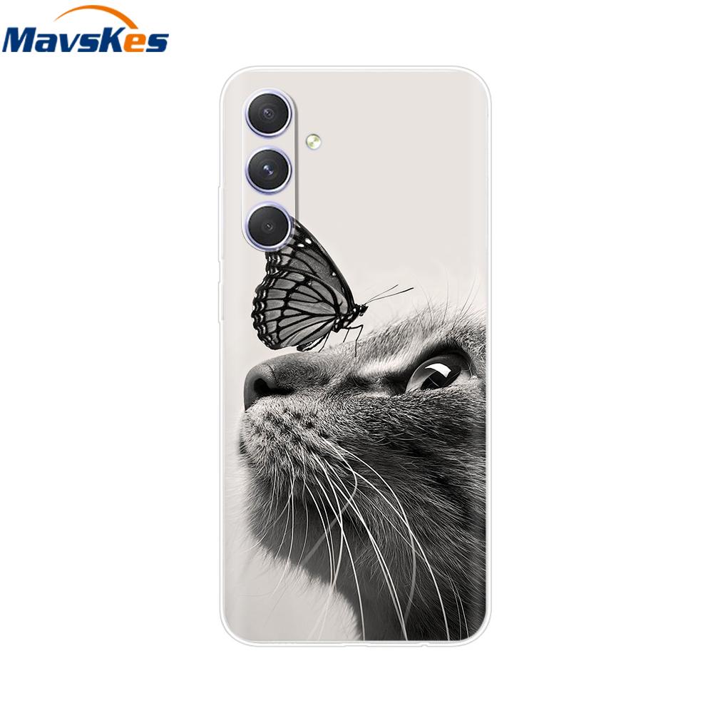 Shockproof Clear Silicone Soft Phone Back Case For Samsung Galaxy A55 5G SM-A556V A 55 Cases Cover Coque Shell Bags Mask Fundas