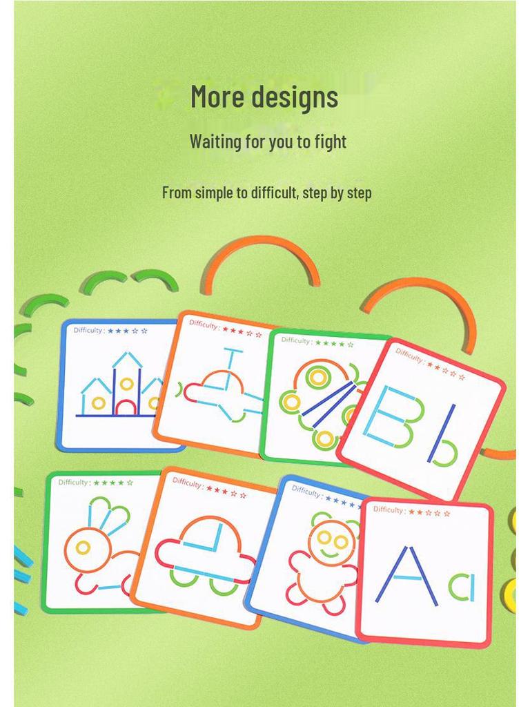 Montessori Shape Building Toys for Early Education, Ages 3-6