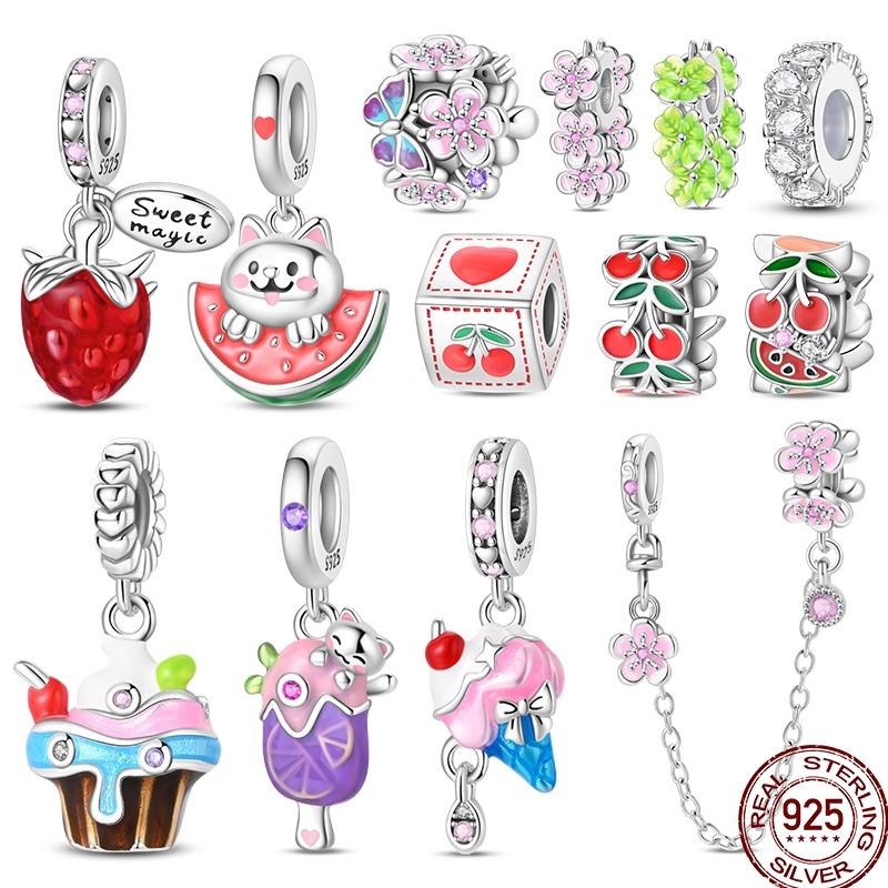 Fit Pan Copper Strawberry Watermelon Summer Ice Cream Charm Diy Jewelry Birthday Anniversary Gift
