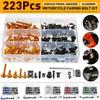 223 Adet CNC Vidalar Motosiklet Alaşım Grenaj Cıvata Vida Somun Kiti M6 M5 Suzuki GSXR 600 750 1000 K1-K8 Yamaha Bmw Honda Kawasaki İçin