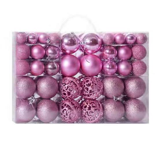 

Набор рождественских шаров Cross-Border из 100 предметов: 3см, 4см, 6см Глянцевые полые украшения