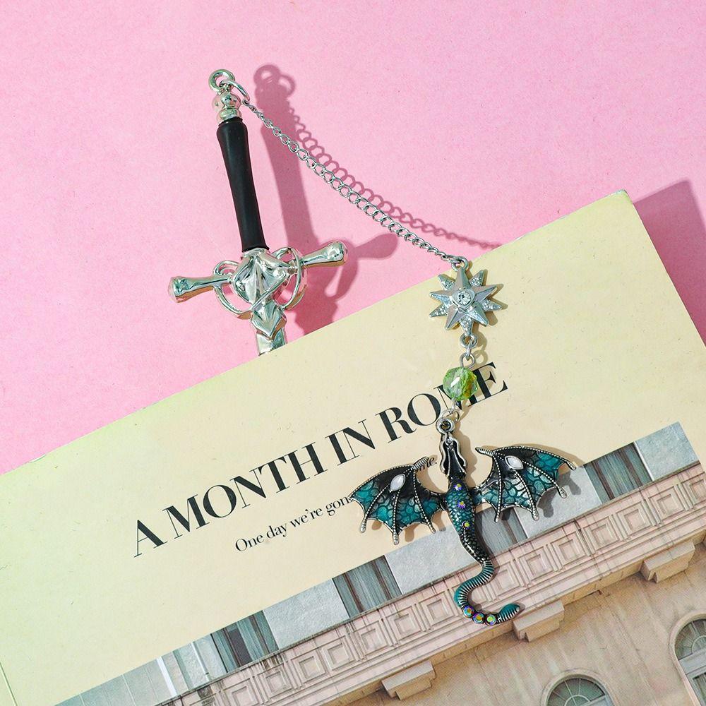 Creative Metal Bookmark Sword Dragon DIY Reading Book Clip Book Lovers Gift Pagination Mark School Office Supplies