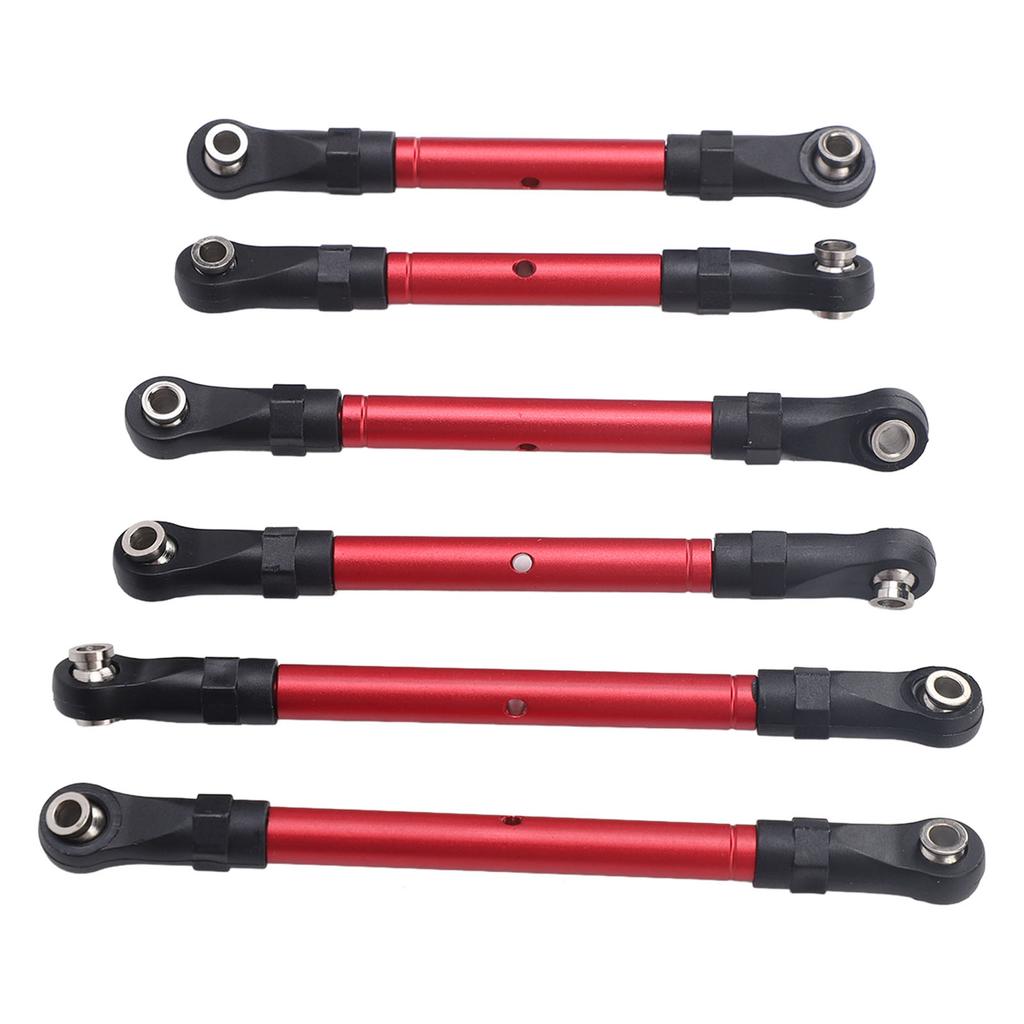 6 Stück RC Auto Lenkstange Aluminiumlegierung Ersatzteil Lang Kurz RC Spurstangen Set für Traxxas Slash