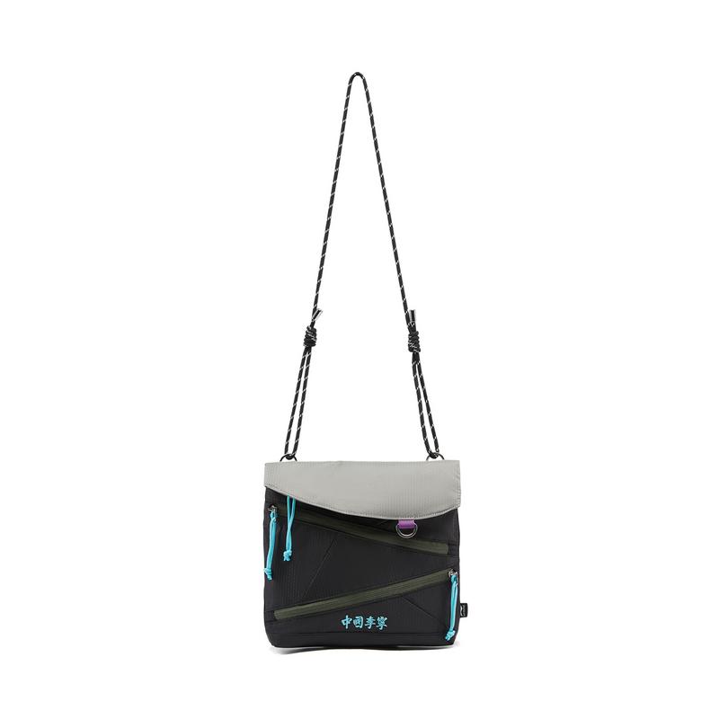 Li Ning Nylon Crossbody Bags Regular Unisex Black & Black ABDW153-1